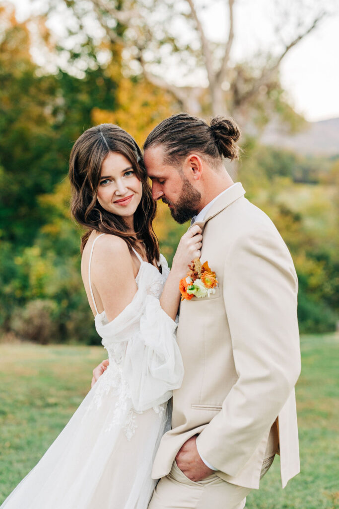 Boho bridal hair and makeup