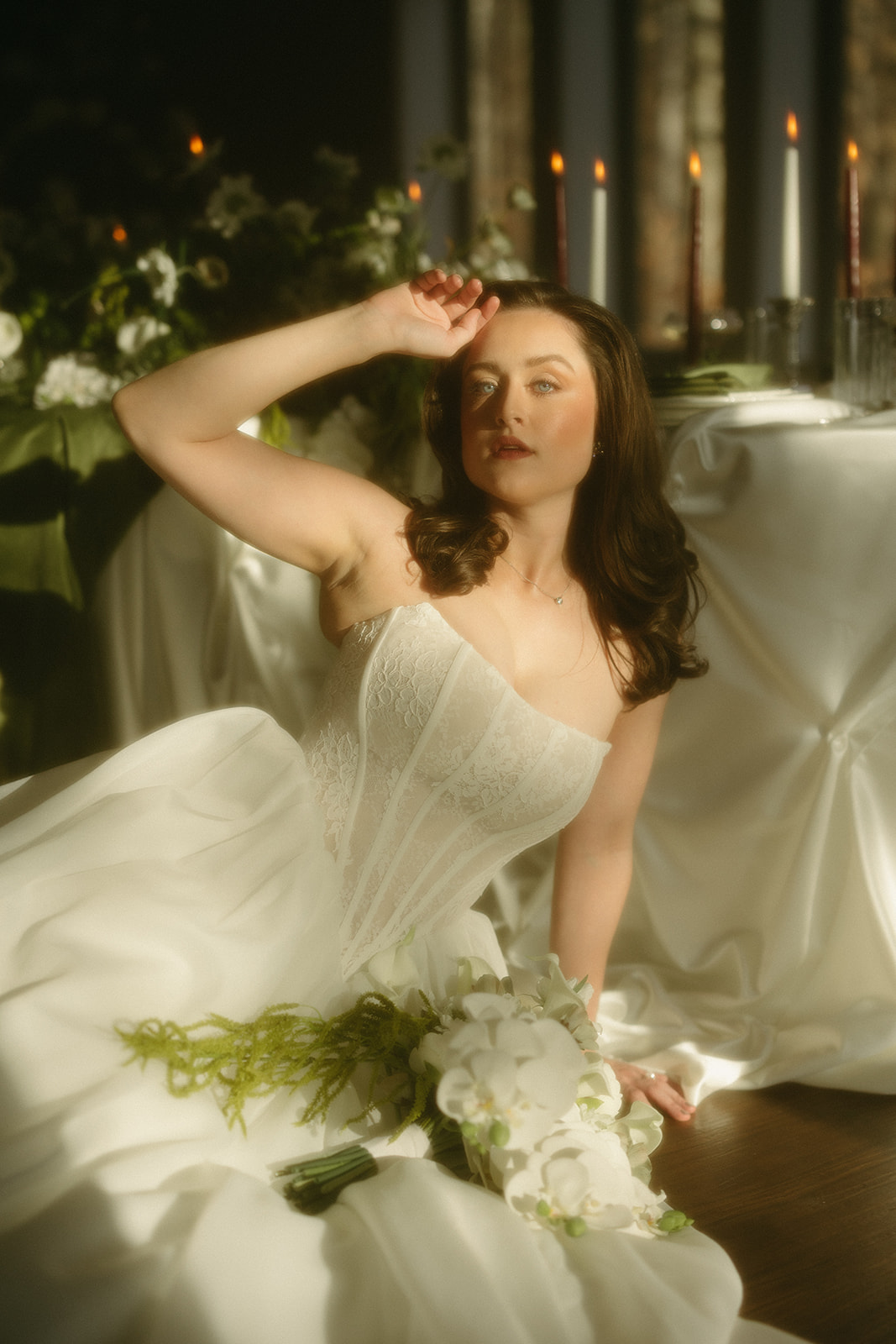 Hair and makeup for winter wedding