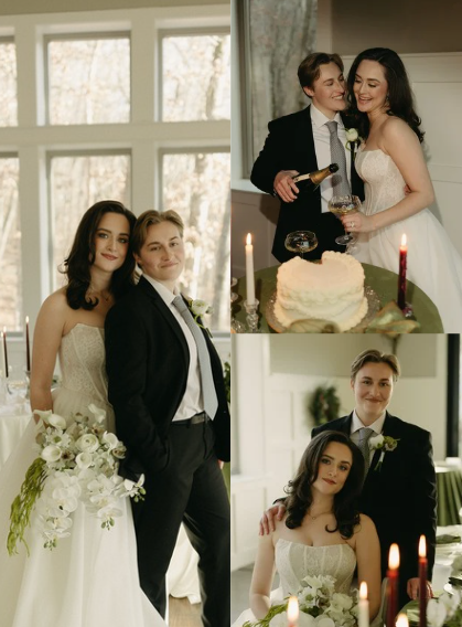 Hair, makeup, and photo inspo for winter wedding